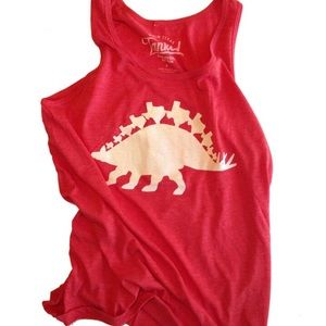 Red, Glow in the Dark Texasaurus Tank Top